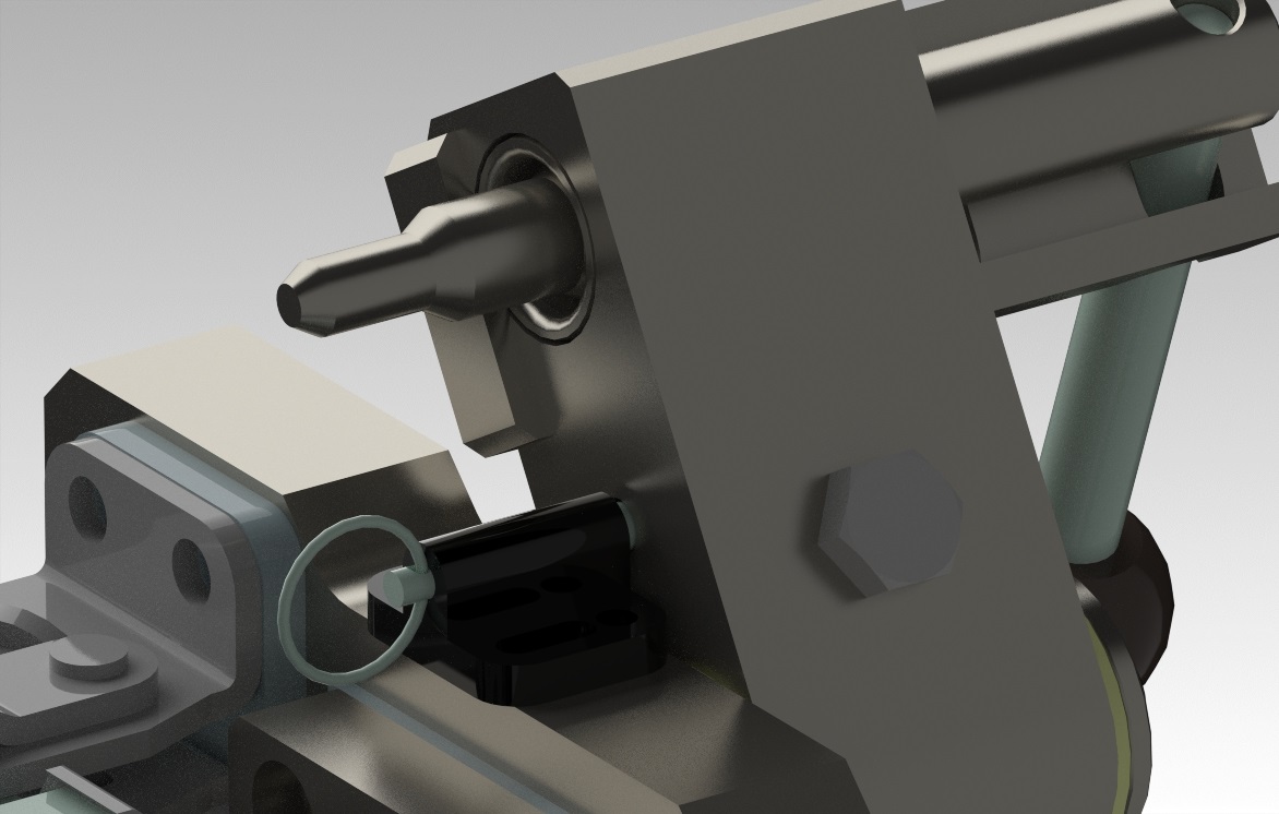 retractable and movable pin