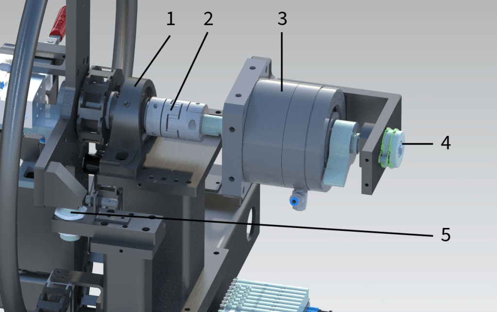 festo semi rotary drive unit with coupling and bearing