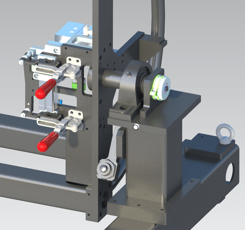manual clamping fixture with bearing and damper