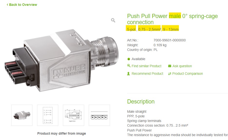 push-pull power connector